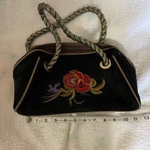 Black with Red Rose bag